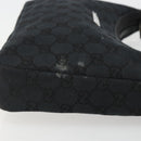 GUCCI GG Canvas Shoulder Bag Black Silver 019 0433 3444 Auth ka4995-5