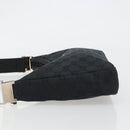 GUCCI GG Canvas Shoulder Bag Black Silver 019 0433 3444 Auth ka4995-6