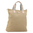 GUCCI GG Canvas Sherry Line Tote Bag Beige 131233 Auth ka4996A-1