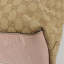 GUCCI GG Canvas Sherry Line Tote Bag Beige 131233 Auth ka4996A-9