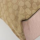 GUCCI GG Canvas Sherry Line Tote Bag Beige 131233 Auth ka4996A-14