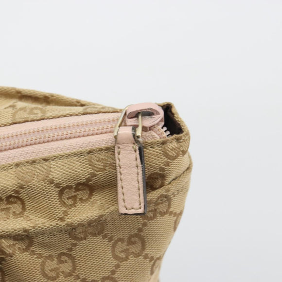 GUCCI GG Canvas Sherry Line Tote Bag Beige 131233 Auth ka4996A