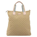 GUCCI GG Canvas Sherry Line Tote Bag Beige 131233 Auth ka4996A-13