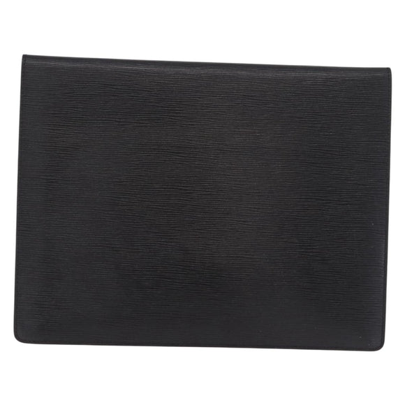 LOUIS VUITTON Epi Porte Documents Senatur Briefcase Black M54452 LV Auth ka4997
