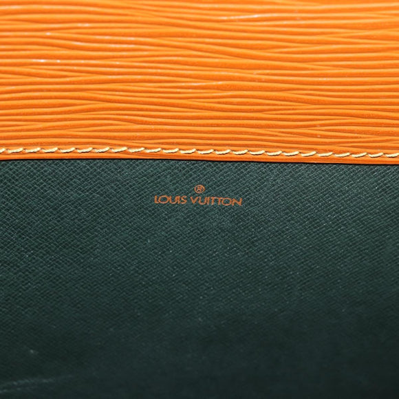 LOUIS VUITTON Epi Porte Documents Senatur Zipangu Gold M54456 LV Auth ka4998