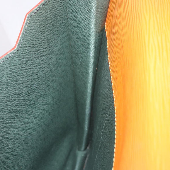 LOUIS VUITTON Epi Porte Documents Senatur Zipangu Gold M54456 LV Auth ka4998