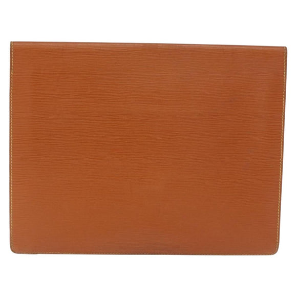 LOUIS VUITTON Epi Porte Documents Senatur Zipangu Gold M54456 LV Auth ka4998