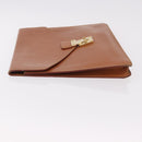 LOUIS VUITTON Epi Porte Documents Senatur Zipangu Gold M54456 LV Auth ka4998-5