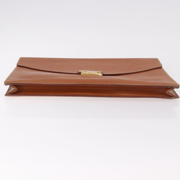 LOUIS VUITTON Epi Porte Documents Senatur Zipangu Gold M54456 LV Auth ka4998