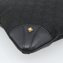 GUCCI GG Canvas Shoulder Bag Black Gold 120893 Auth ka4999-13