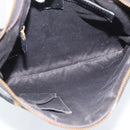 GUCCI GG Canvas Shoulder Bag Black Gold 120893 Auth ka4999-16