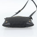 GUCCI GG Canvas Shoulder Bag Black Gold 120893 Auth ka4999-9