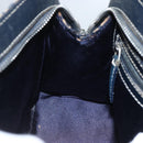 FENDI Zucchino Canvas Hand Bag Navy Silver Auth ka500-21