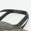FENDI Zucchino Canvas Hand Bag Navy Silver Auth ka500-8