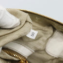 PRADA Shoulder Bag Leather White Gold Auth ka5003A-12