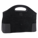 LOEWE Anagram Hand Bag Suede Black Silver Auth ka5004-1