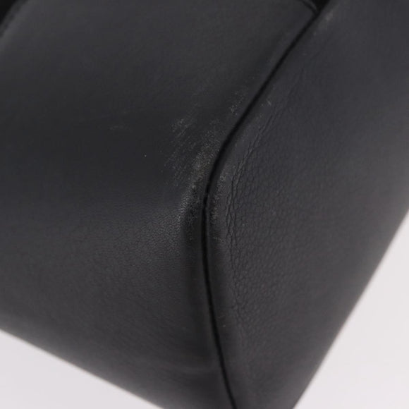 LOEWE Anagram Hand Bag Suede Black Silver Auth ka5004