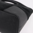 LOEWE Anagram Hand Bag Suede Black Silver Auth ka5004-12
