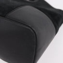 LOEWE Anagram Hand Bag Suede Black Silver Auth ka5004-14