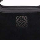 LOEWE Anagram Hand Bag Suede Black Silver Auth ka5004-15