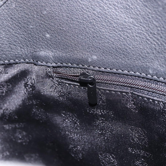 LOEWE Anagram Hand Bag Suede Black Silver Auth ka5004