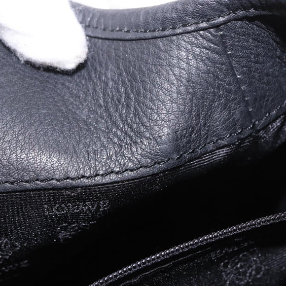 LOEWE Anagram Hand Bag Suede Black Silver Auth ka5004