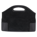 LOEWE Anagram Hand Bag Suede Black Silver Auth ka5004-4
