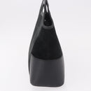 LOEWE Anagram Hand Bag Suede Black Silver Auth ka5004-5