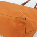 PRADA Tote Bag Nylon Orange Gold Auth ka5005-10