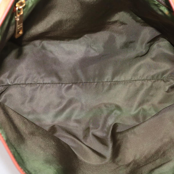 PRADA Tote Bag Nylon Orange Gold Auth ka5005