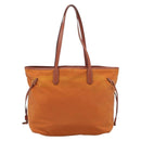 PRADA Tote Bag Nylon Orange Gold Auth ka5005-3