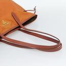 PRADA Tote Bag Nylon Orange Gold Auth ka5005-7