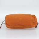 PRADA Tote Bag Nylon Orange Gold Auth ka5005-9
