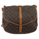 LOUIS VUITTON Monogram Saumur 35 Shoulder Bag M42254 LV Auth ka5008-13