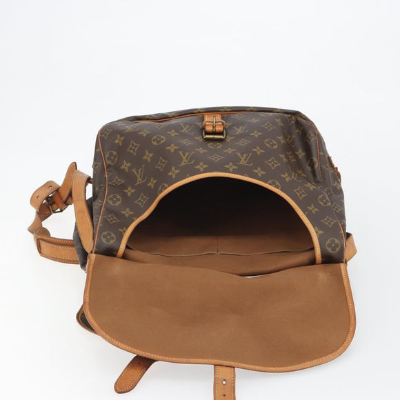 LOUIS VUITTON Monogram Saumur 35 Shoulder Bag M42254 LV Auth ka5008