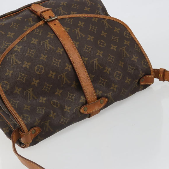 LOUIS VUITTON Monogram Saumur 35 Shoulder Bag M42254 LV Auth ka5008