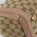 GUCCI GG Canvas Hand Bag Beige Gold 247183 Auth ka5009A-11