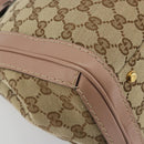 GUCCI GG Canvas Hand Bag Beige Gold 247183 Auth ka5009A-13