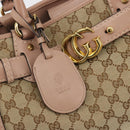 GUCCI GG Canvas Hand Bag Beige Gold 247183 Auth ka5009A-14