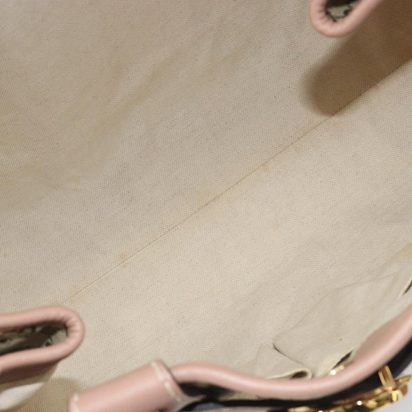 GUCCI GG Canvas Hand Bag Beige Gold 247183 Auth ka5009A