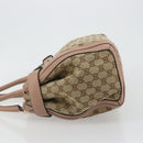 GUCCI GG Canvas Hand Bag Beige Gold 247183 Auth ka5009A-5
