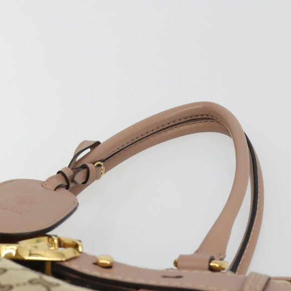 GUCCI GG Canvas Hand Bag Beige Gold 247183 Auth ka5009A
