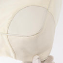 PRADA Shoulder Bag Nylon Leather White Silver Auth ka501-15