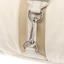 PRADA Shoulder Bag Nylon Leather White Silver Auth ka501-18