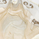 PRADA Shoulder Bag Nylon Leather White Silver Auth ka501-21