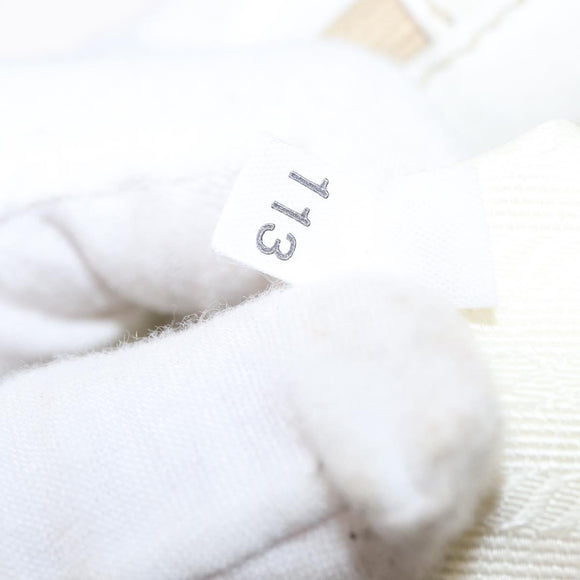 PRADA Shoulder Bag Nylon Leather White Silver Auth ka501