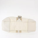 PRADA Shoulder Bag Nylon Leather White Silver Auth ka501-5