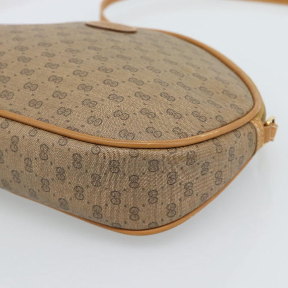 GUCCI Micro GG Supreme Shoulder Bag PVC Beige Gold 007 983 1113 Auth ka5012