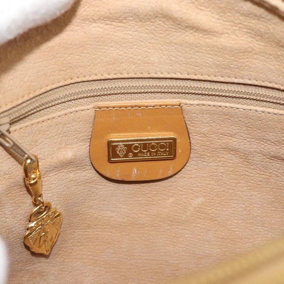 GUCCI Micro GG Supreme Shoulder Bag PVC Beige Gold 007 983 1113 Auth ka5012