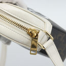 CELINE Triomphe Shoulder Bag Leather Black Gold Auth ka5013A-10